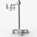 Mobile, height adjustable detector holder