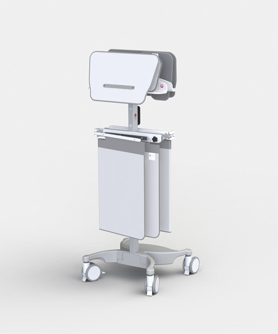 Mobile rack for x-ray protective table shields