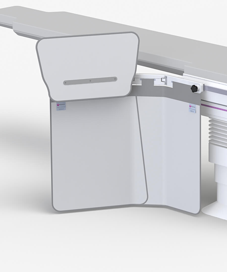 92 cm wide collision resilient table shield