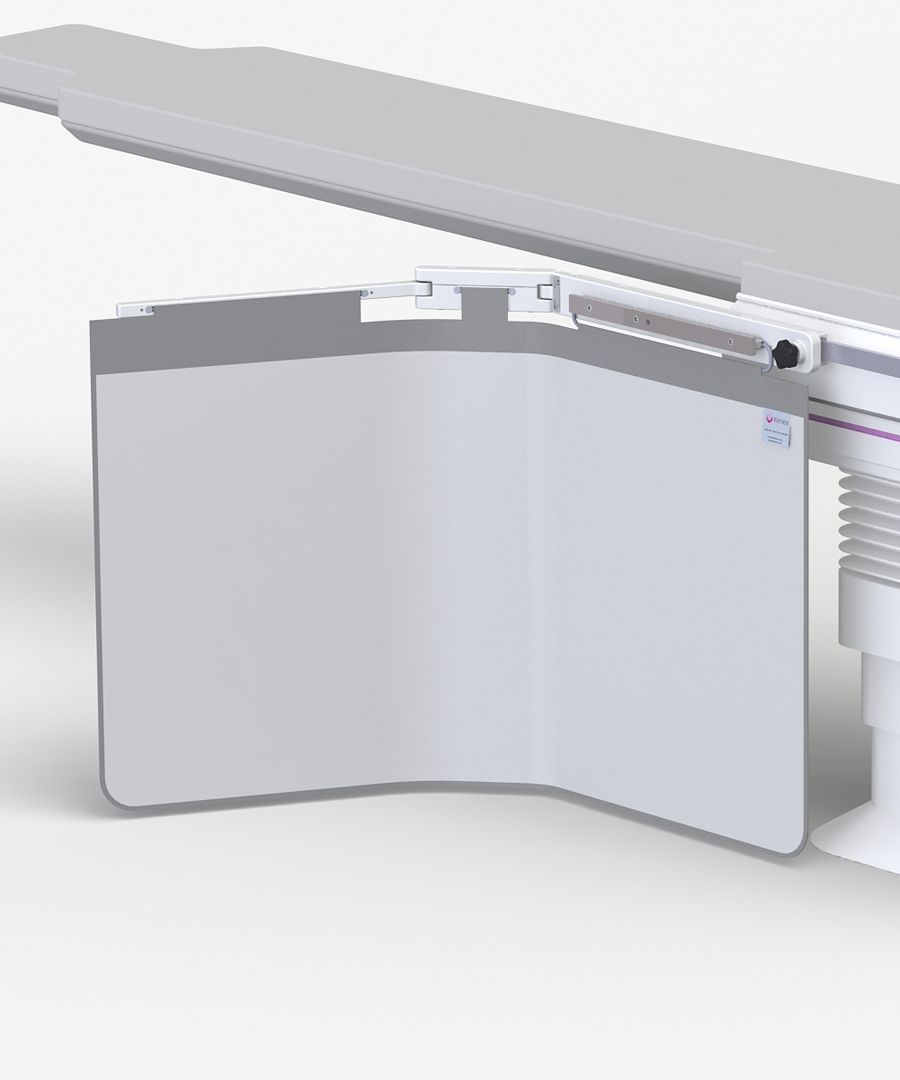 114 cm wide table shields with a double friction joint