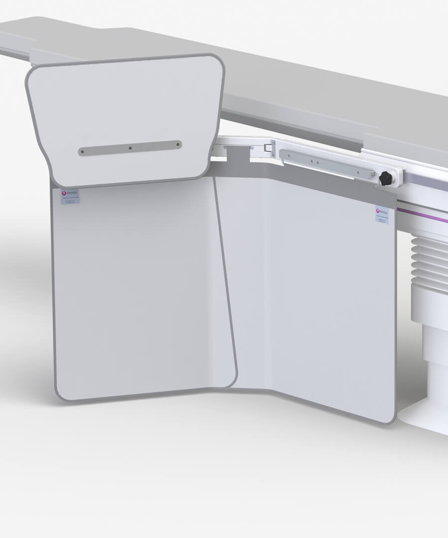 114 cm wide collision resilient table shield