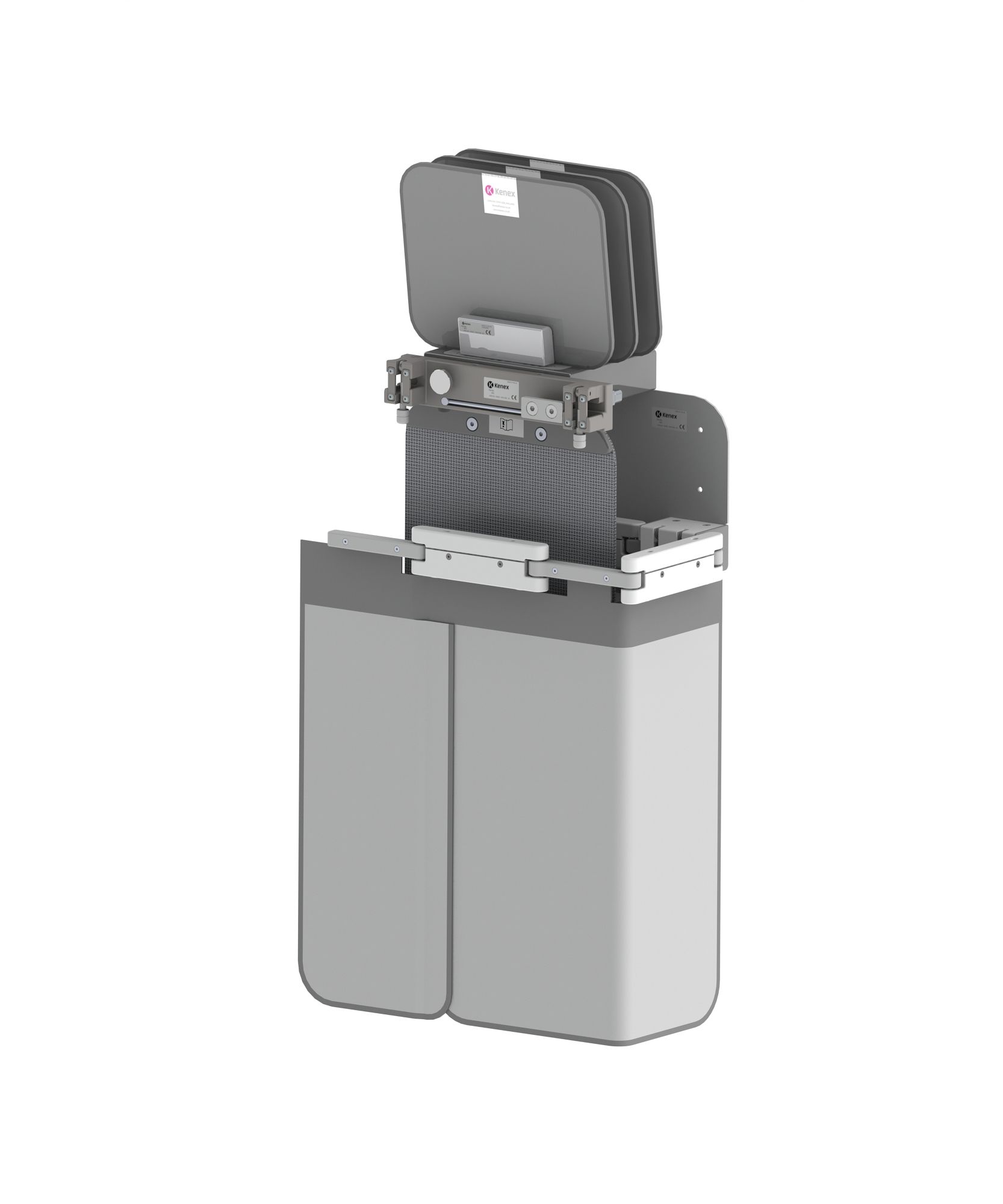 Head end shield for GE Elegance Tables showing fully loaded wall rack